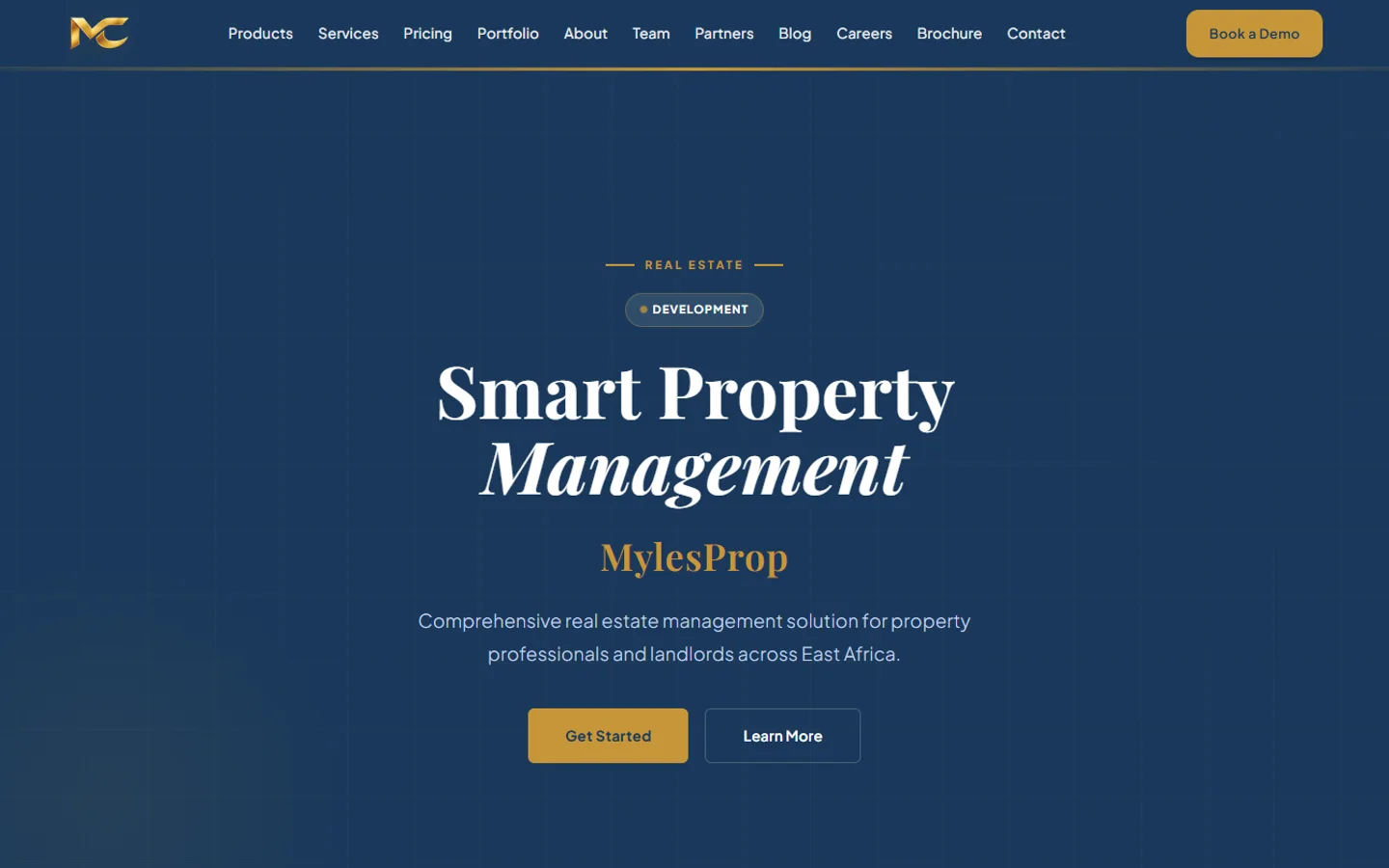 MylesProp product homepage preview